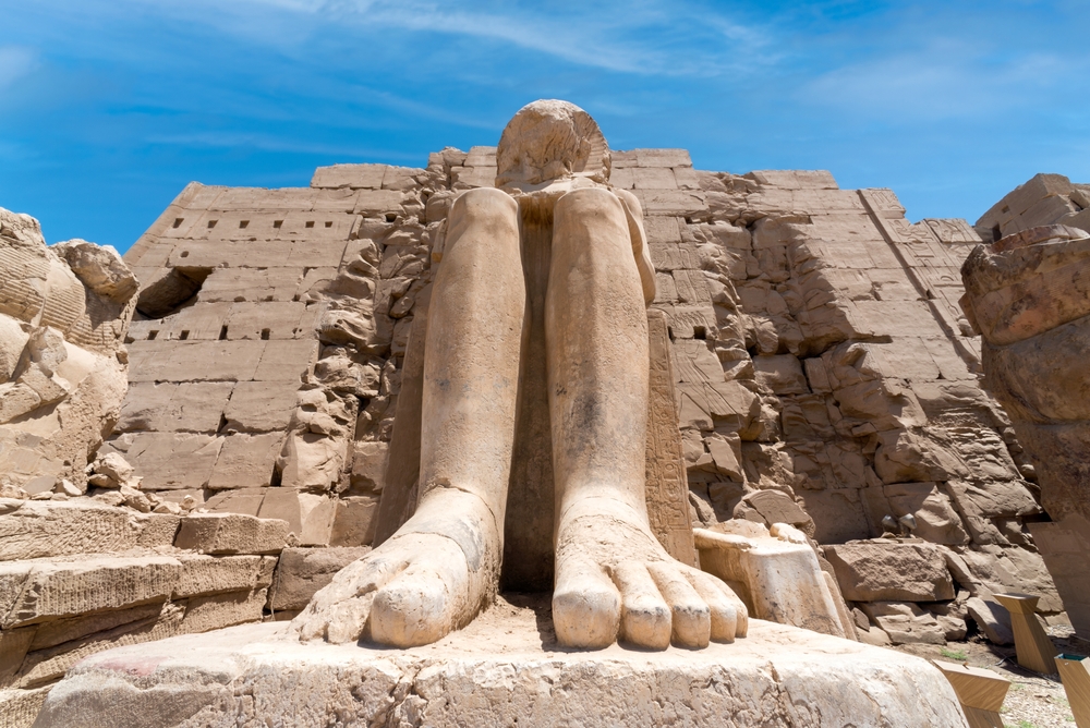 Antique,Statue,In,The,Pillared,Hall,In,Luxor,In,Egypt