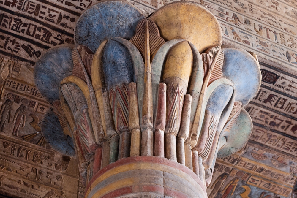 Newly,Restored,Capitals,Of,The,Pillars,At,Esna,At,The